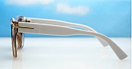 iPOP Juno large polarised cat eye sunglasses for women with gold inlay detail