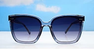 The Indigo large round-square UV400 sunglasses for women with super dark Category 3 lenses