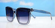 The Indigo large round-square UV400 sunglasses for women with super dark Category 3 lenses