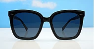 The Indigo large round-square UV400 sunglasses for women with super dark Category 3 lenses
