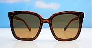The Indigo large round-square UV400 sunglasses for women with super dark Category 3 lenses