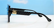 The Romy large square UV400 sunglasses with textured temples and gold detailing