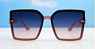 The Romy large square UV400 sunglasses with textured temples and gold detailing