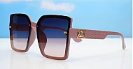 The Romy large square UV400 sunglasses with textured temples and gold detailing