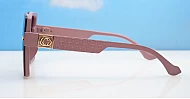 The Romy large square UV400 sunglasses with textured temples and gold detailing
