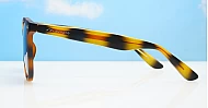 Kiri Tortoise large round polarised sunglasses tortoise frames dark brown lenses
