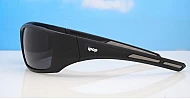  iPOP Blunt matte black wrap polarised sunnies with super dark non-mirror lenses