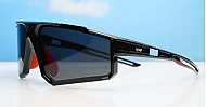 Outrider sports wrap polarised sunglasses wide temples side protection mirror lenses