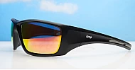 iPOP Blunt-RV wrap around polarised sunnies in grey with blue mirror 
