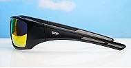 iPOP Blunt-RV wrap around polarised sunnies in grey with blue mirror 