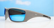 iPOP Blunt-RV wrap around polarised sunnies in grey with blue mirror 