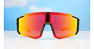  iPOP Cruz polarised mirror sports sunglasses in colour paint splatter finish