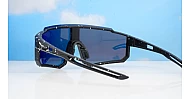  iPOP Cruz polarised mirror sports sunglasses in colour paint splatter finish