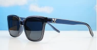iPOP Skystep polarised cat eye sunnies in with silver temple detail