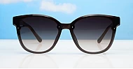 The Daylight elegant round UV400 sunglasses for women with silver temple detail and super dark lenses
