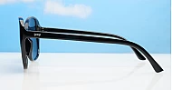 The Zaro bug-style UV400 sunglasses with generous coverage and stainless steel hinges