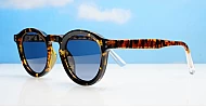  iPOP Audrey vintage round polarised sunnies in with silver detail