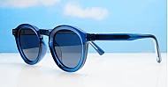  iPOP Audrey vintage round polarised sunnies in with silver detail