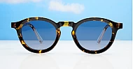  iPOP Audrey vintage round polarised sunnies in with silver detail
