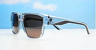 iPOP Cole flat top polarised sunnies in matte black with super dark lenses