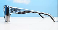 iPOP Cole flat top polarised sunnies in matte black with super dark lenses