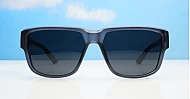 iPOP Cole flat top polarised sunnies in matte black with super dark lenses