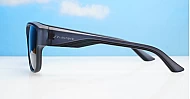 iPOP Cole flat top polarised sunnies in matte black with super dark lenses