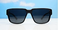 iPOP Cole flat top polarised sunnies in matte black with super dark lenses