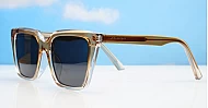 iPOP Oreo small cat eye polarised sunglasses for women with brown fade frames