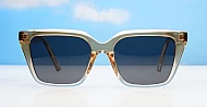 iPOP Oreo small cat eye polarised sunglasses for women with brown fade frames