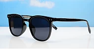 iPOP Solara polarised wayfarer sunglasses in with dark grey lenses
