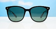 Kiri large round black polarised sunglasses G15 lenses oversized frame