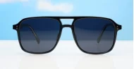 Avatar square aviator polarised sunglasses with superdark lenses and polycarbonate frames