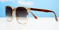 The Nina larger round UV400 sunglasses for women with wire-core temples