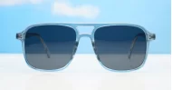 Avatar square aviator polarised sunglasses with superdark lenses and polycarbonate frames