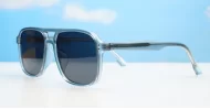 Avatar square aviator polarised sunglasses with superdark lenses and polycarbonate frames