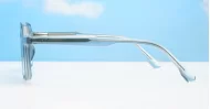 Avatar square aviator polarised sunglasses with superdark lenses and polycarbonate frames