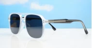 Avatar square aviator polarised sunglasses with superdark lenses and polycarbonate frames