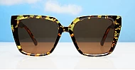 Vintage tortoise shell UV400 sunglasses with classic brown lenses