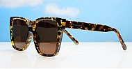 Vintage tortoise shell UV400 sunglasses with classic brown lenses