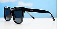 The Iconic Black soft cat-eye UV400 sunglasses for women with dark grey lense
