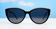 iPOP Talia polarised cat eye sunglasses in [translucent brown with brown lenses / black with dark grey lenses]