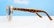 iPOP Talia polarised cat eye sunglasses in [translucent brown with brown lenses / black with dark grey lenses]