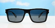 iPOP Outlaw polarised sunglasses in black with red stripe temple detail