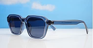 The Bobby unisex retro rectangle UV400 sunglasses with silver accents in three colours