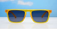 The Otis small retro flat-top UV400 sunglasses unisex in three colours with super dark lenses