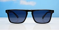The Otis small retro flat-top UV400 sunglasses unisex in three colours with super dark lenses