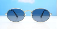 The Ovaltine vintage metal oval UV400 sunglasses for smaller faces with slim metal frames