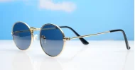 The Ovaltine vintage metal oval UV400 sunglasses for smaller faces with slim metal frames