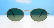 The Ovaltine vintage metal oval UV400 sunglasses for smaller faces with slim metal frames